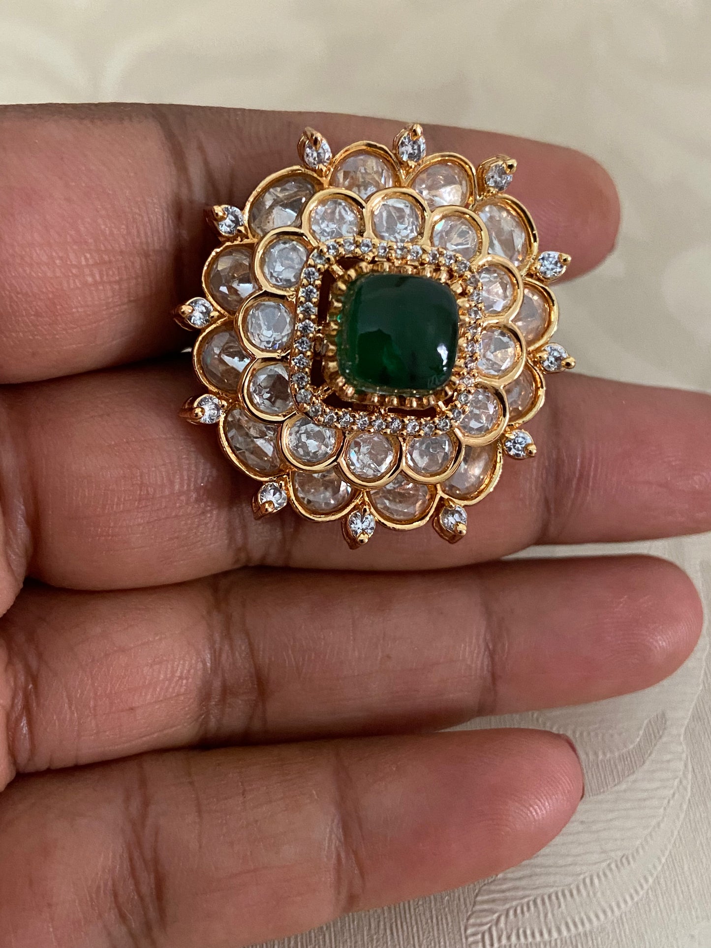 AD Kundan Finger Ring | Adjustble Finger Ring |  Gift Idea