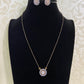 AD Simple Mangalasutra | Black Beads Necklace With Studs