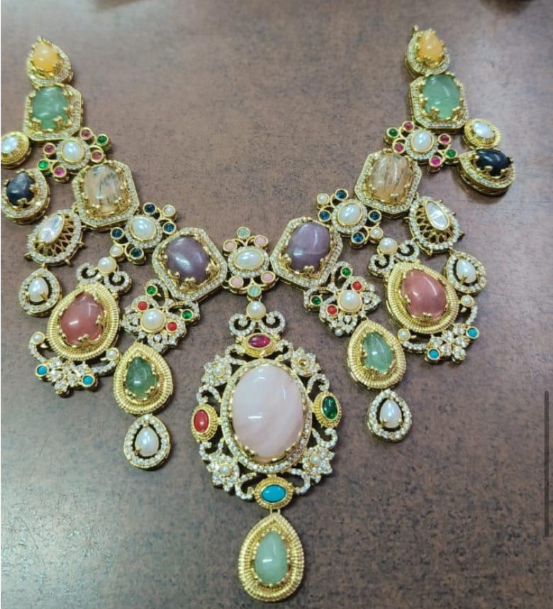 Exclusive Designer Kundan Necklace Set|  Multi Colour Necklace | Indian Jewelry