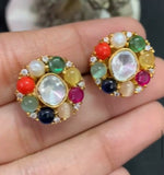 Navaratan Studs | Indian Traditional Earrings