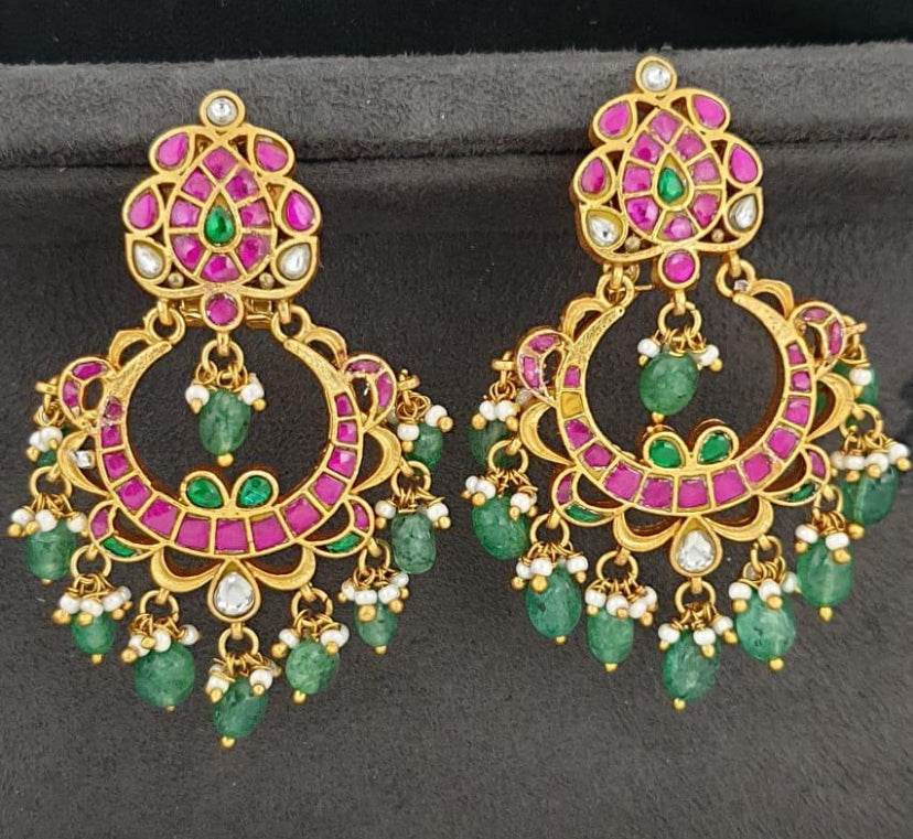 Jadau Kundan Chandbali Earring | Indian Traditional Jewelry In USA | Gift idea