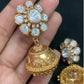 Moissanite Stud Antique Jumkis | Indian Jumki Earrings In USA