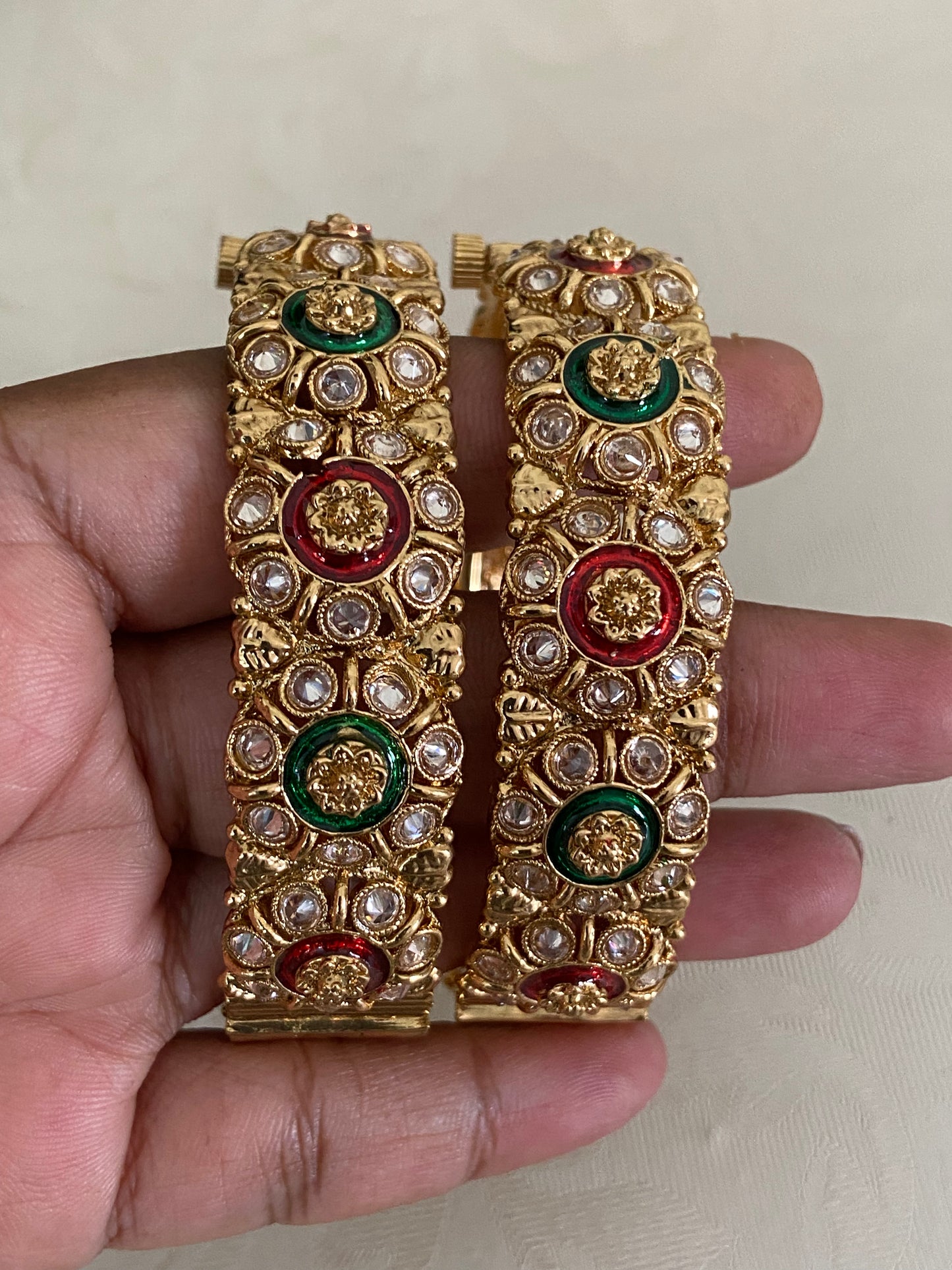 Antique Kundan Bangles | Openable Bangles | Indian Bridal Bangles