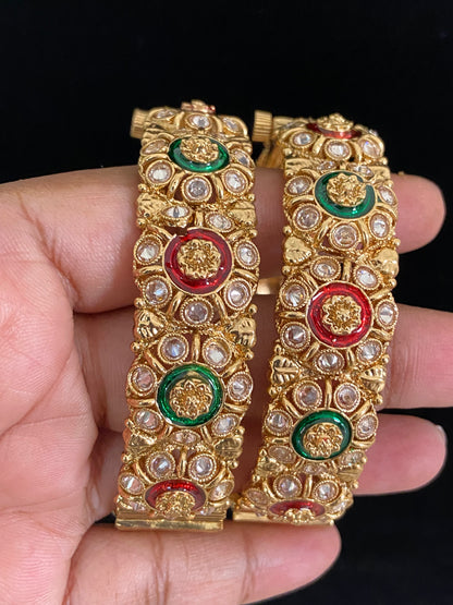 Antique Kundan Bangles | Openable Bangles | Indian Bridal Bangles