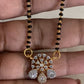 AD Pendant Mangalsutra Set | Simple Blackbead Necklace