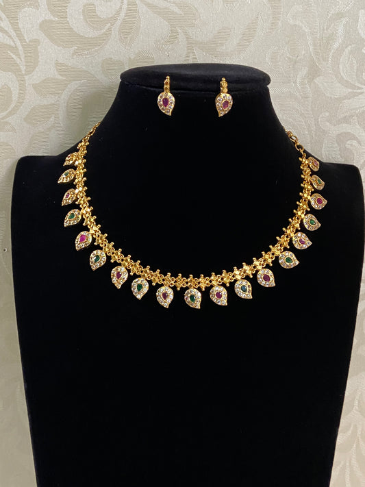 AD Mango Necklace Set | Indian Necklace