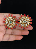 AD Coral Studs | Indian Traditional Earrings In USA