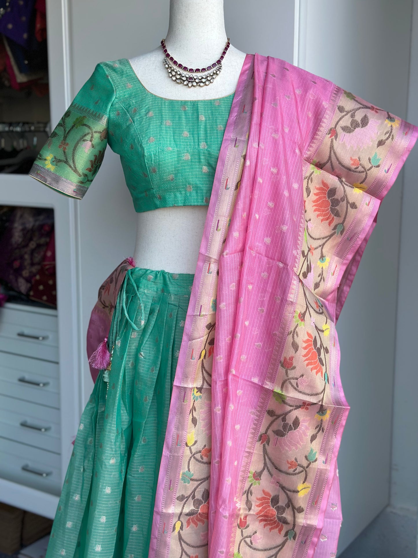 Teens silk Kota lehanga |Partwear lehanga | Lehanga voni