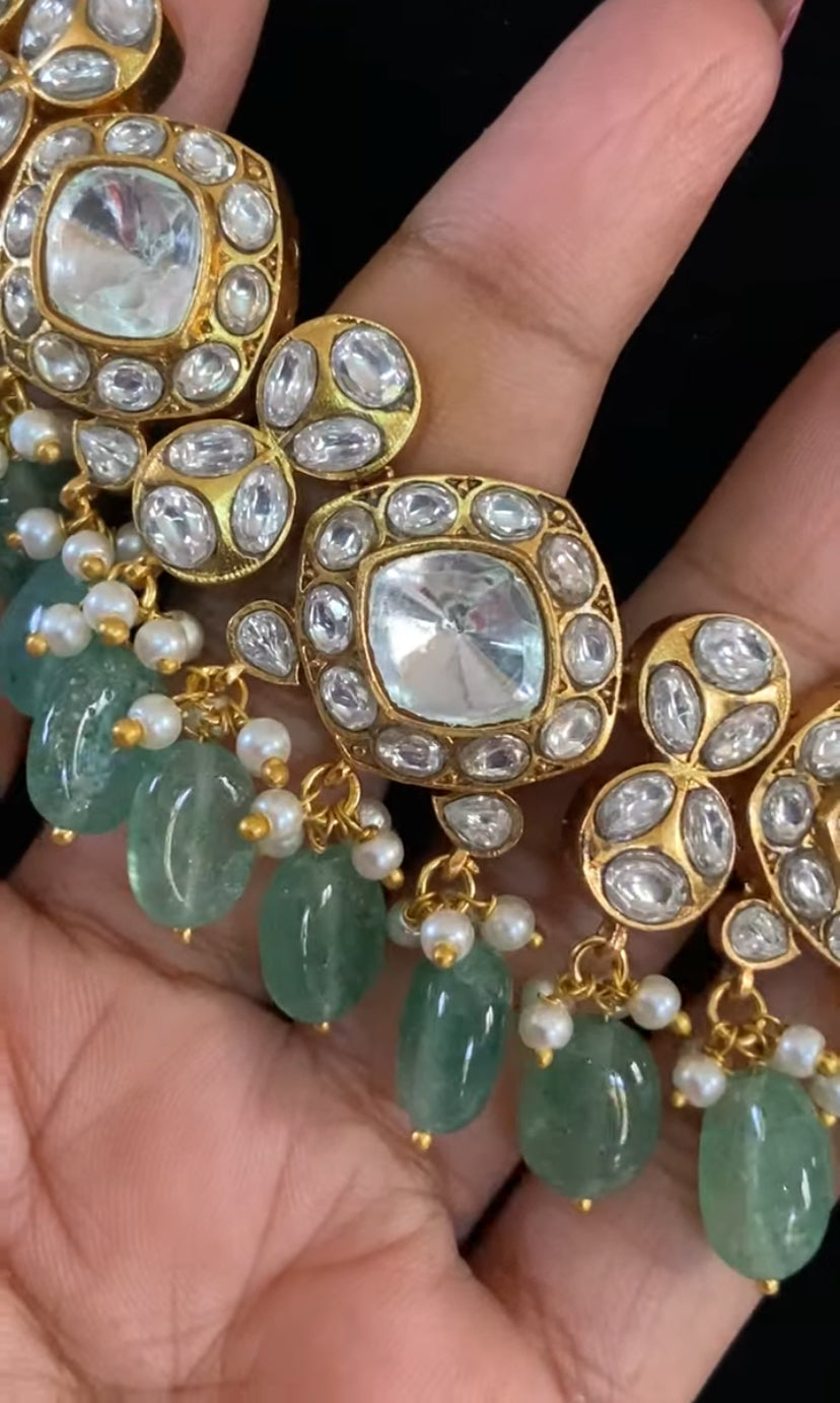 Polki Kundan Necklace With Earrings | Bridal Jewelry | Indian wedding Jewelry