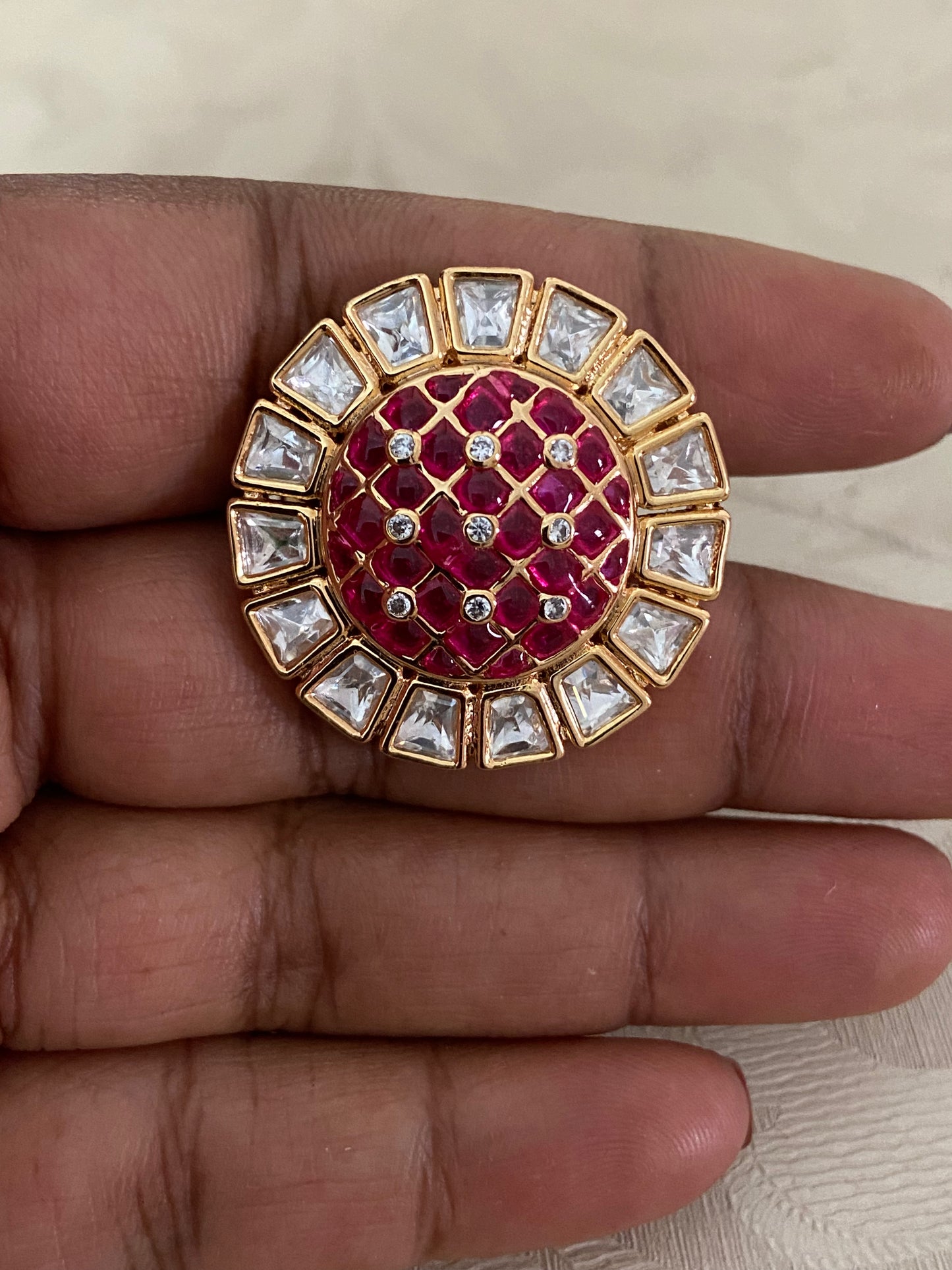 AD Kundan Finger Ring | Adjustble Finger Ring | Gift Idea