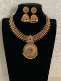 Antique Traditional Necklace With Jumkis | Indian Necklace In USA