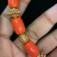 Coral Mala Necklace with Studs | Indian Handmade Jewelry