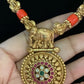Coral Nakshi Beads Necklace With Studs | Traditional Jewelry In USA