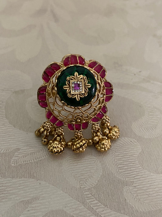 Antique Kundan Finger Ring | Indian Jewelry