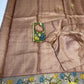 Pure Tussar Kalamkari Printed Attached Border Saree | Partywear Saree | Sarees in USA