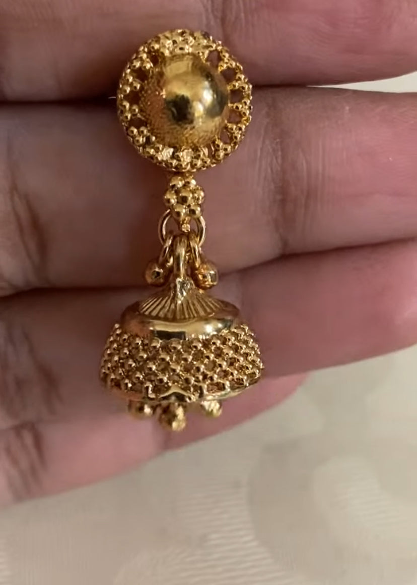 Antique Nakshi Balls Necklace With Jumkis | Indian Traditional Necklace