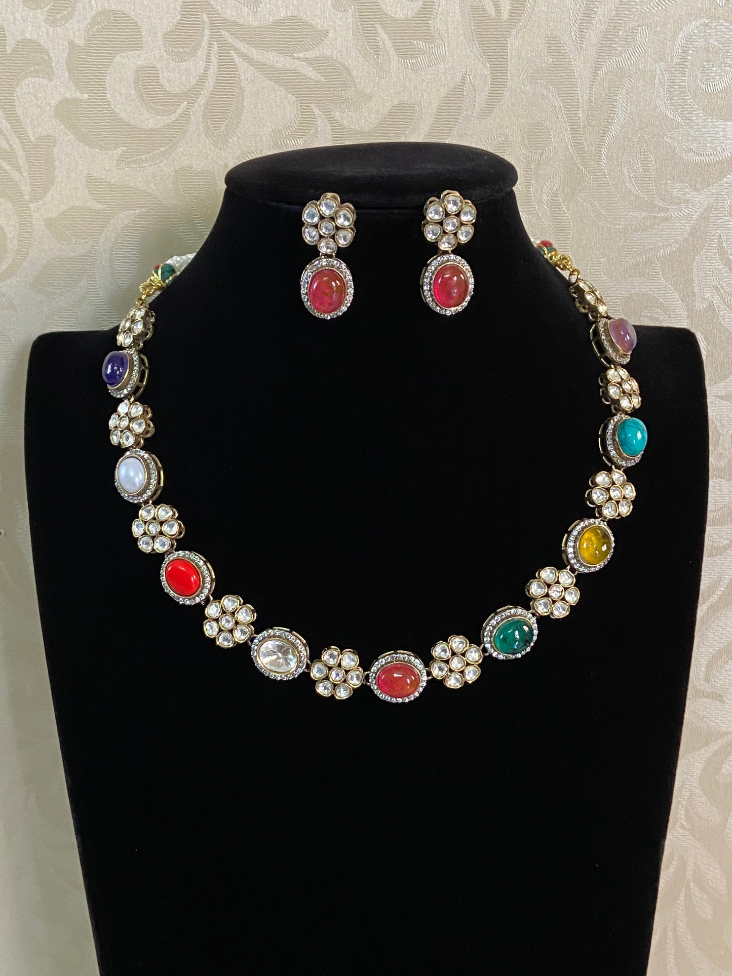 Multi Colour Kundan & AD Necklace | Latest Jewelry