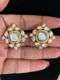 Polki Kundan Earrings | Indian  Studs Earrings