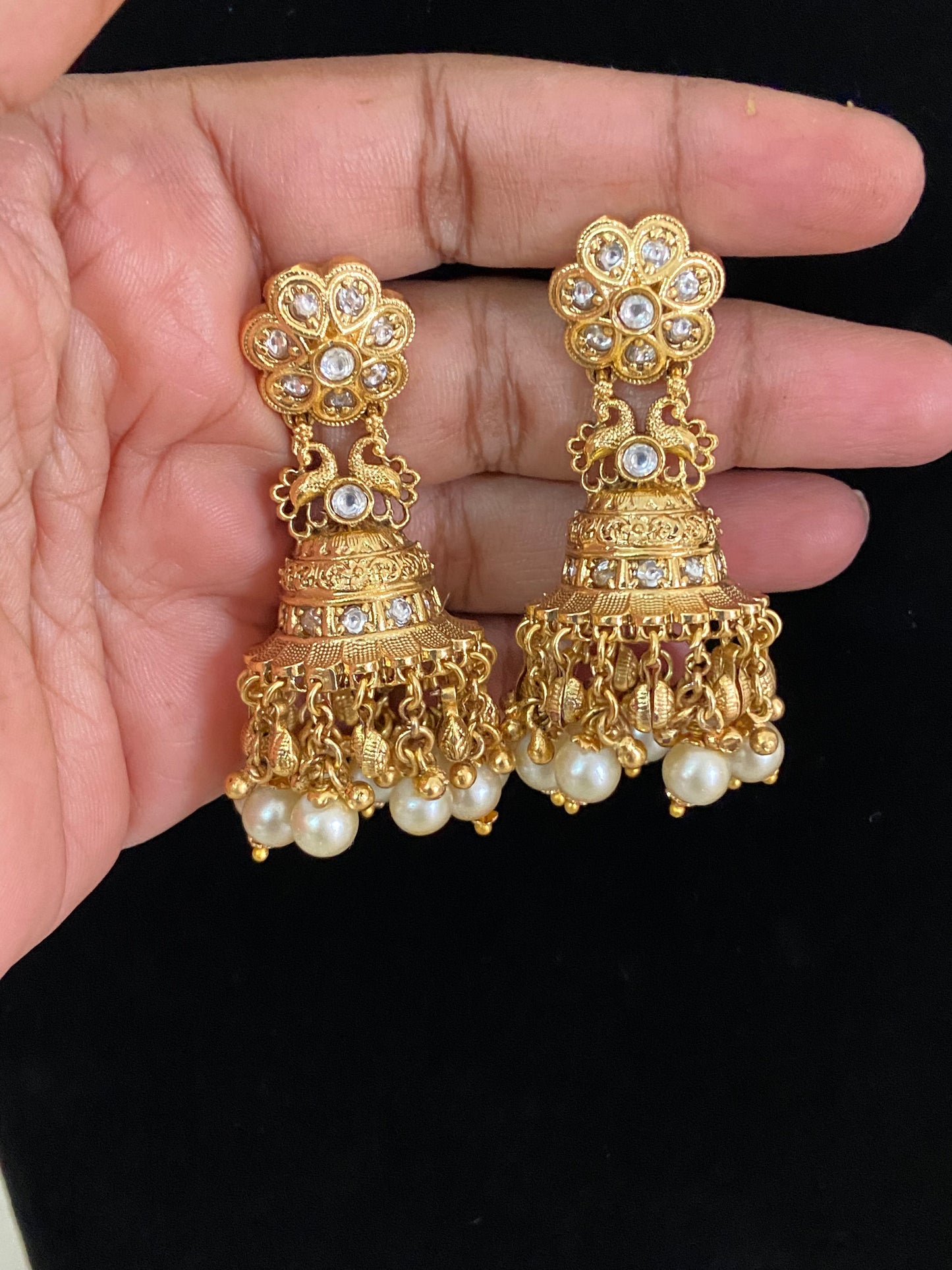 AD Antique Jumkis | Traditional Indian Jewelry