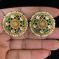 Polki Kundan Earrings | Rajwadi Pearl Kundan Studs