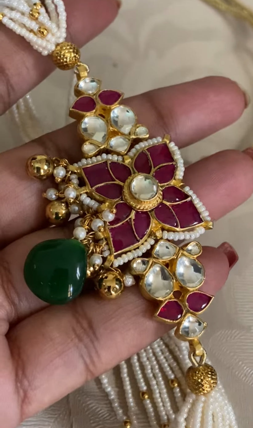 Ahamadabadi Kundan Choker Set | Handmade jewelry | Indian jewelry in USA