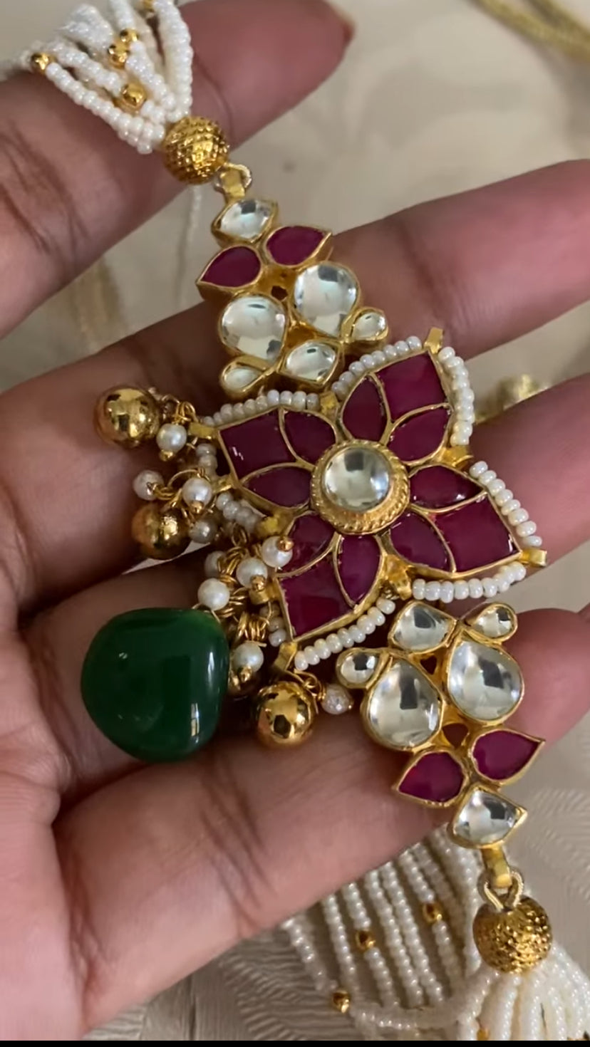 Ahamadabadi Kundan Choker Set | Handmade jewelry | Indian jewelry in USA