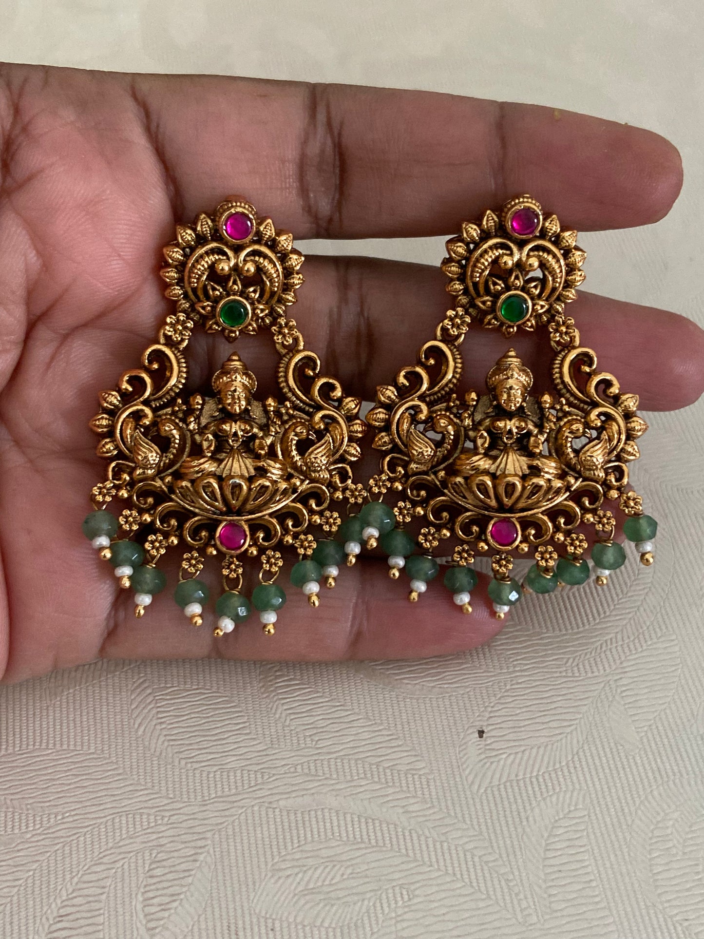 Traditional Temple Chandbali Earrings | Indian Jewelry