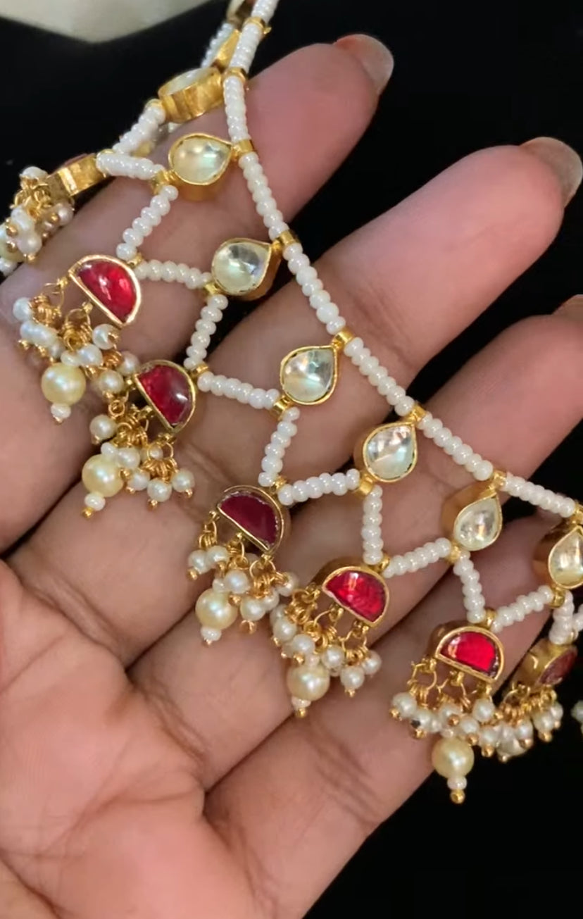 Ahamadabadi Kundan Choker Set | Handmade jewelry | Indian jewelry in USA