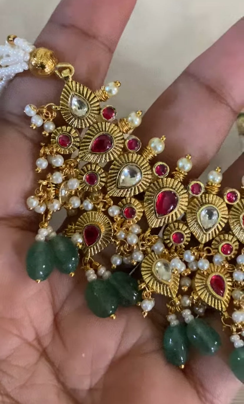 Ahamadabadi Kundan Choker Set | Handmade jewelry | Indian jewelry in USA