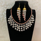 Coral Pearl Blossom Necklace Set | Indian jewelry in USA | Gift Idea