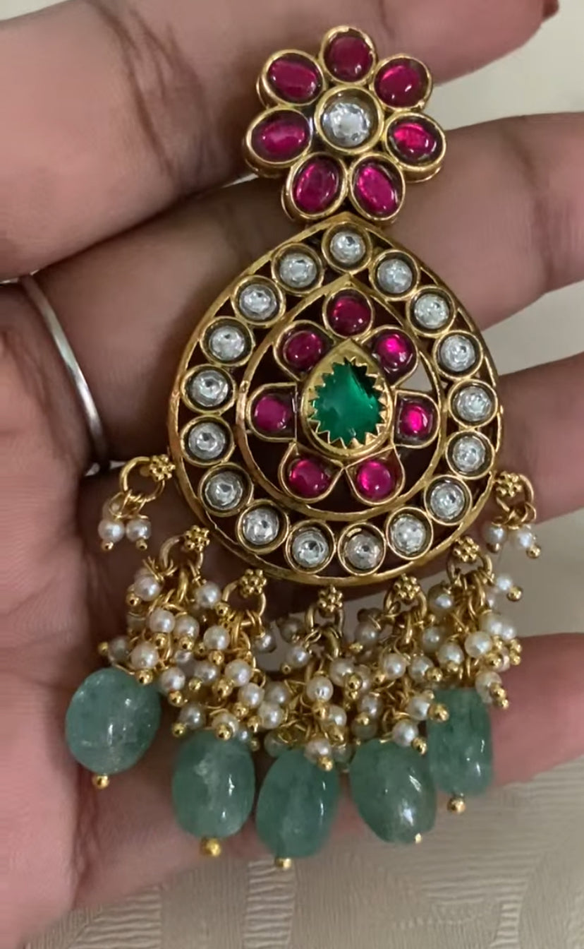 Traditional Kemp Necklace Set | Latest Necklace | Indian bridal jewelry