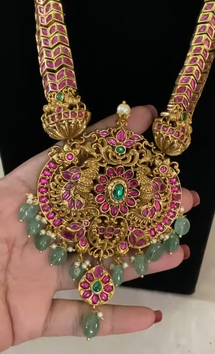 Long Kundan Necklace With Earrings | Indian Bridal Necklace In USA
