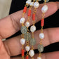 Coral Pearl Green Beads Mala | Exclusive Indian Beads Necklace