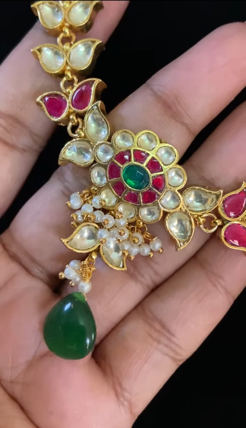 Ahamadabadi Kundan Necklace Set | Handmade Indian Jewellery