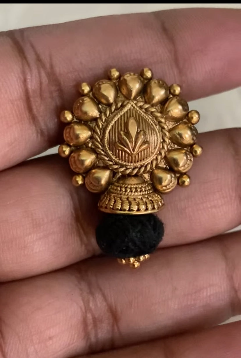 Antique Nakshi Balls Thread Necklace With Studs | Handmade Necklace | Mangalsutra