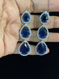 AD Teardrop Blue stone Earrings