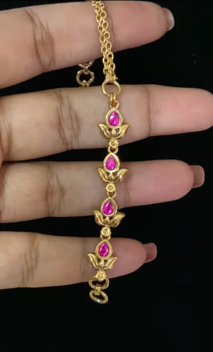 Ruby  Matilu | Antique Indian Ear Chains