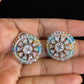 AD Multi Colour Studs | Indian Earrings