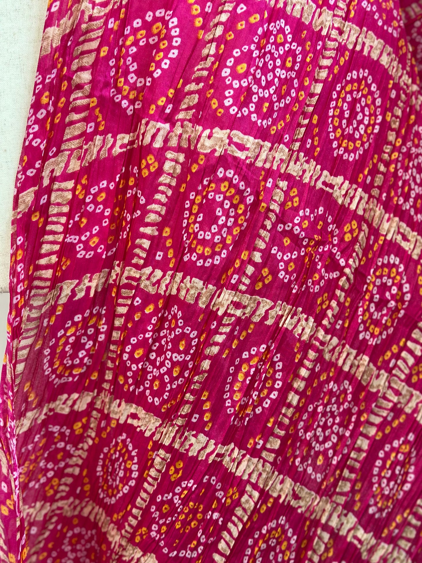 Bandini Printed Silk Crushed Dupatta