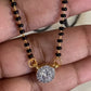 AD Simpel Mangalasutra With Studs | Black Beads Necklace