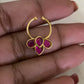 Antique Jadau Kundan Septum Ring|  Indian Nose Ring