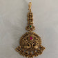 Antique Peacock Maang Tikka | Traditional Temple Maang Tikka