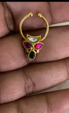 Antique Jadau Kundan Septum Ring|  Indian Nose Ring