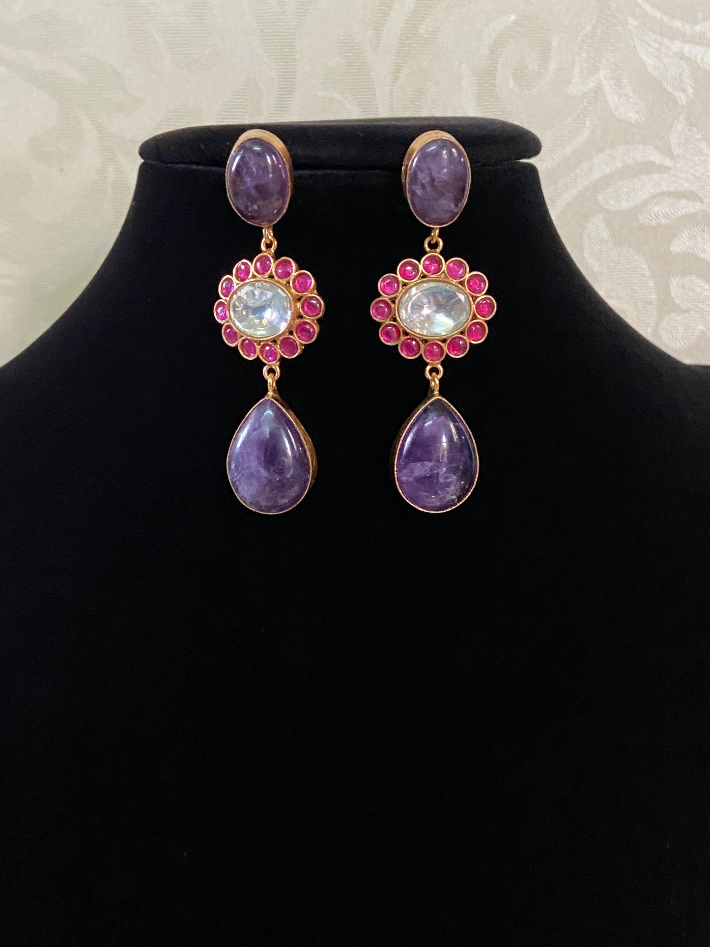 Fusion  Kundan Earrings | Indian jewelry in USA