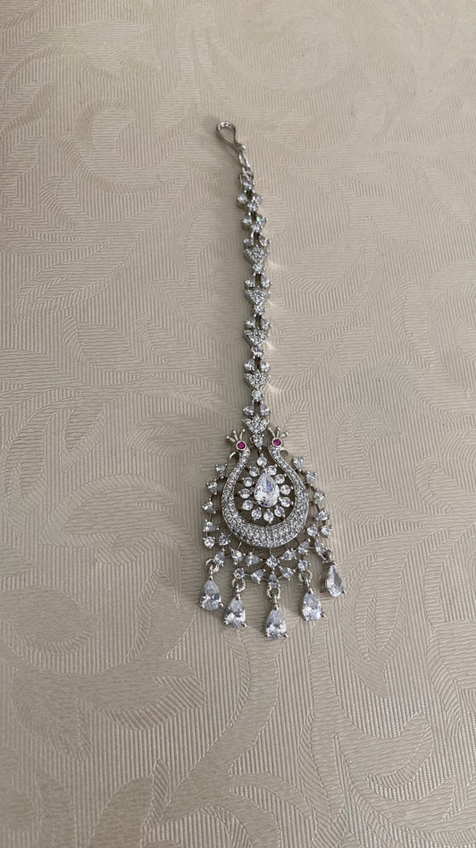 AD Rhodium Maang Tikka | Indian Maang Tikka | Gift Idea