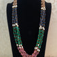 Multi Color Onyx Beads Necklace | South Indian Jewelry | Gift Idea