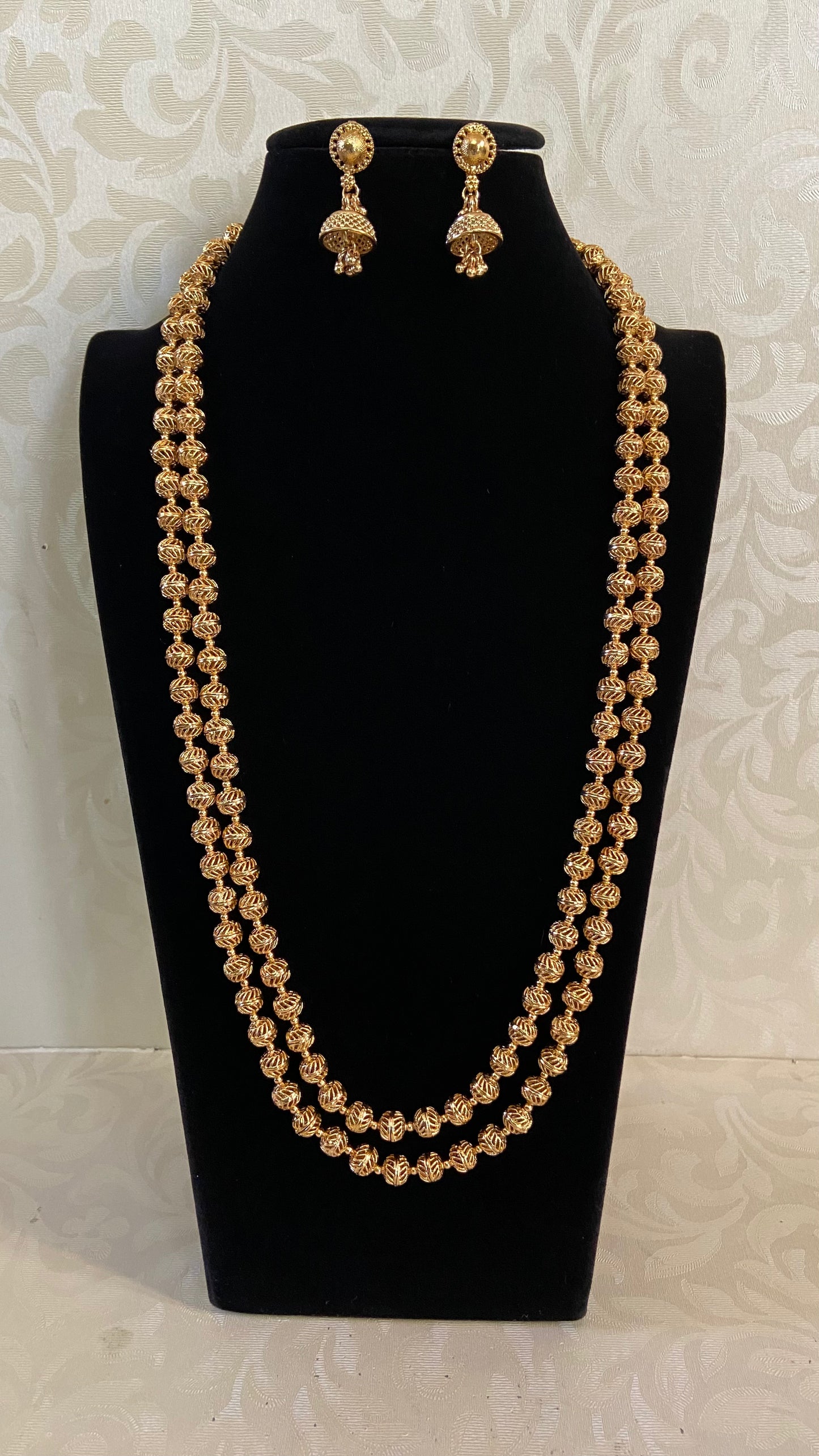 Antique Nakshi Balls Necklace With Jumkis | Indian Traditional Necklace