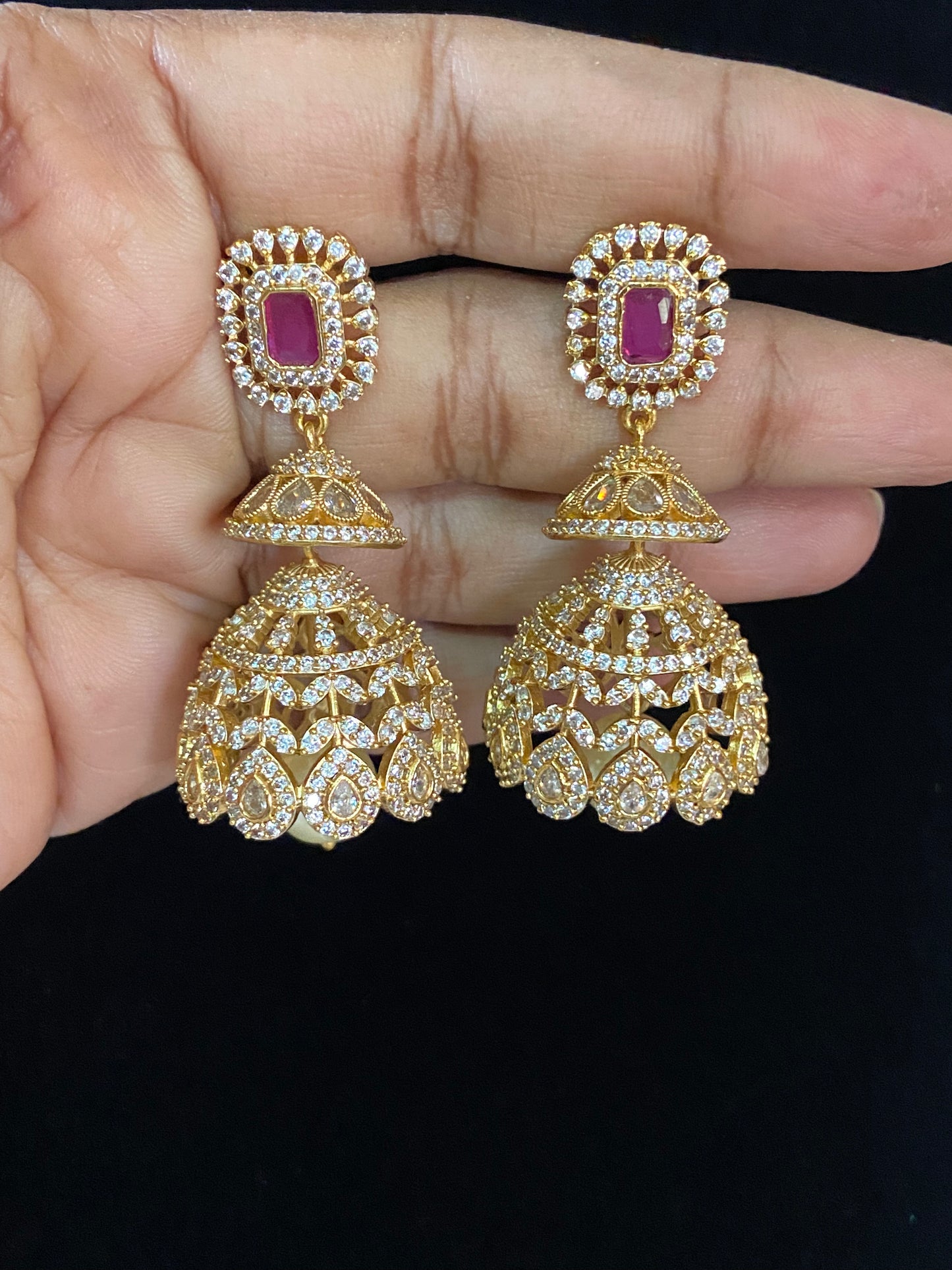 Antique AD Jumkis |  Earrings | Indian jewelry in USA