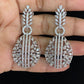 Silver Rhodium AD Earrings | contemporary Indian Earrings