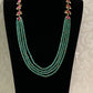 Jadau Onyx Beads Mala With Earrings | Beads Necklace